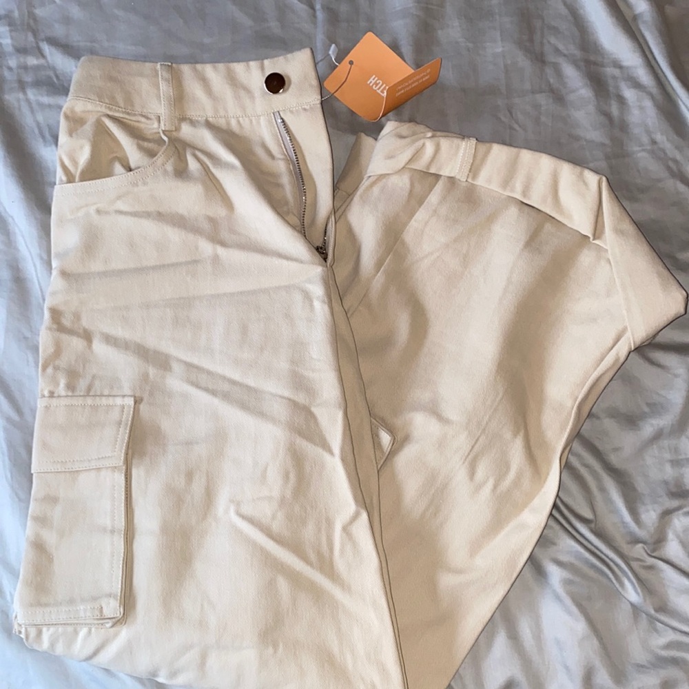 Beige Cargo Pants